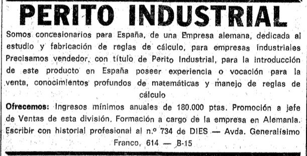 1971-10-28_Perito_Industrial_para_la_venta